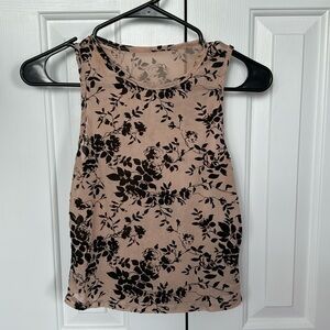 floral print mesh top